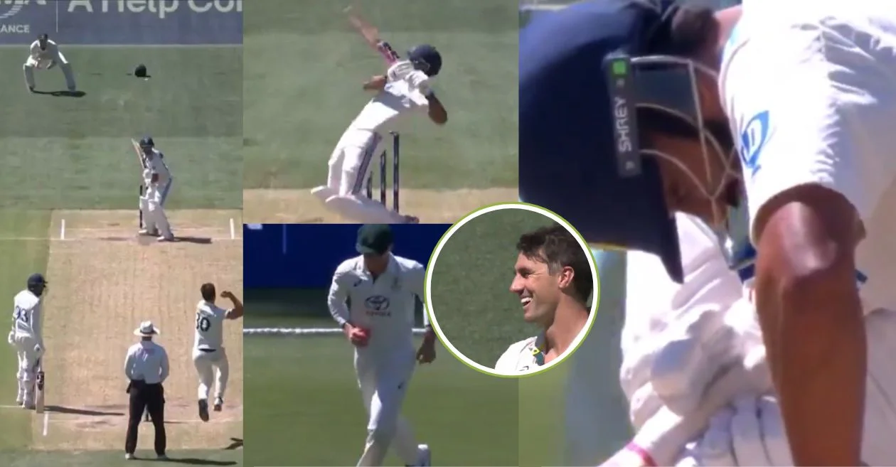WATCH: Nitish Kumar Reddy falls victim to a clever trap set by Pat Cummins on Day 3 of the Pink Ball Test